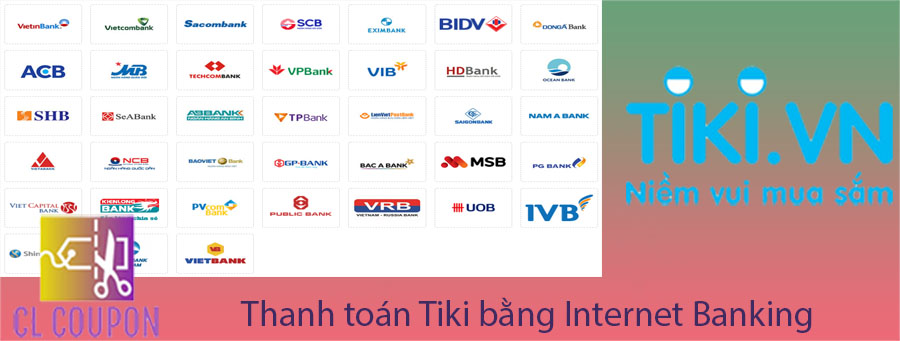 Thanh toán Tiki bằng Internet Banking